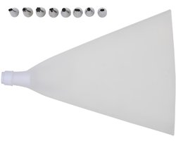 alpina Spuitzak met 8 Spuitmondjes – Garneerspuit voor Taart en Gebak – Spuitzak Set voor Decoreren