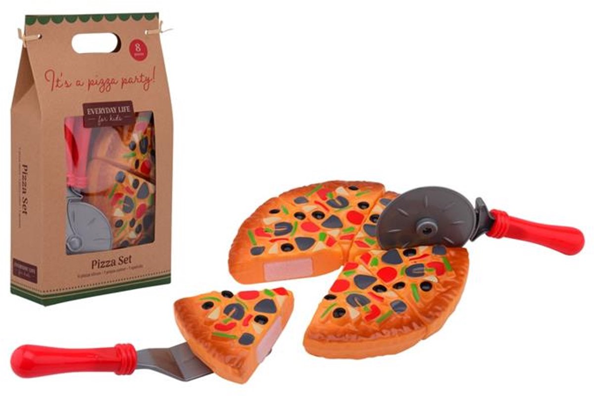 Johntoy Home and kitchen magische pizza - Speelgoedeten en -drinken - Multicolor - Kunststof - Puntjes met klittenband — afbeelding 3