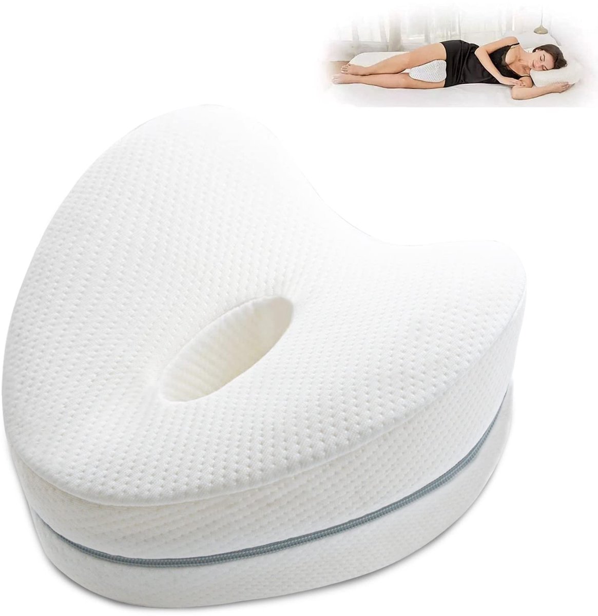 Ibenzoa® Ergonomisch Kniekussen voor Zijslapers met Traagschuim voor Pijnverlichting