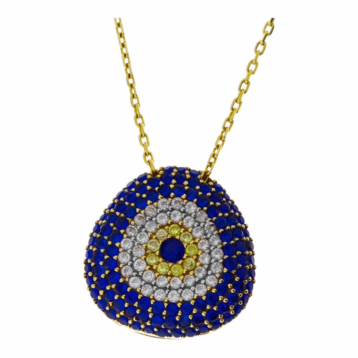 Gouden Ketting Boze Oog Hanger Zirkonia 14 karaats