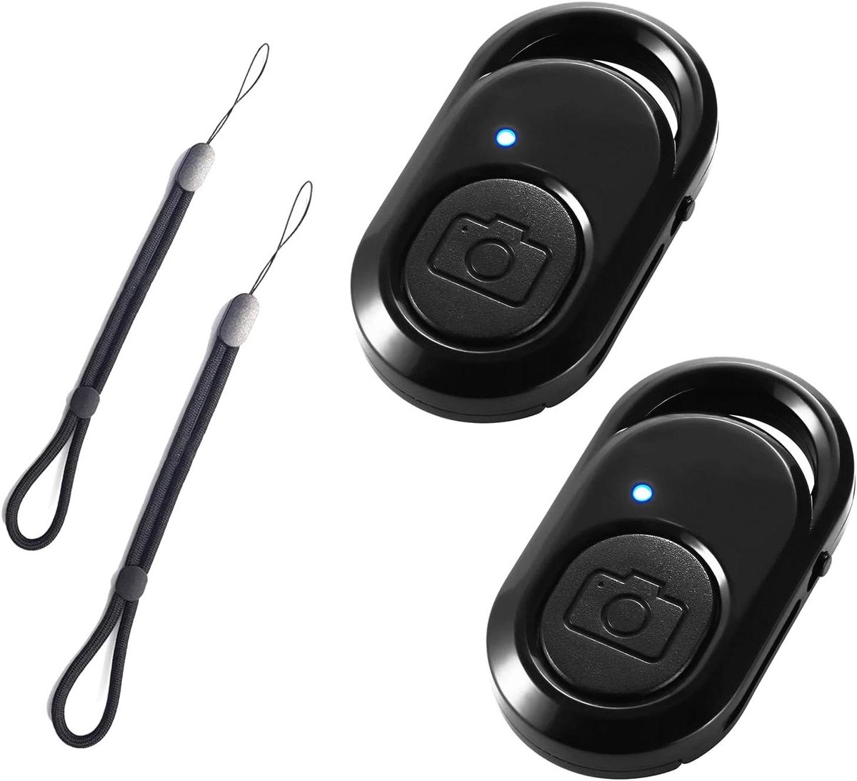 Allecto Plus - Bluetooth afstandbediening voor smartphone camera met polsband - Draadloze Bluetooth technologie - Selfie trigger voor Android en iOS - Inclusief 2 stuks