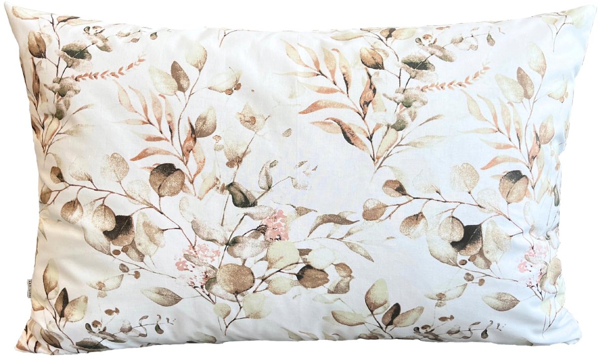 Ibenzoa Kussensloop 40 x 60 cm van Zacht Katoen met Ritssluiting, Ademend en Onderhoudsvriendelijk wit