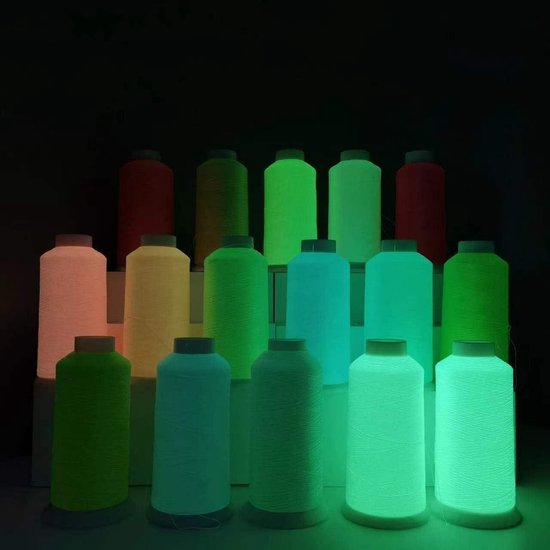 Lichtgevende Naaiende Draadmachine, Gloed in het Donker, DIY-borduurwerk, Textielmateriaal, Nieuw, 1000 Yards, 900Meter  15