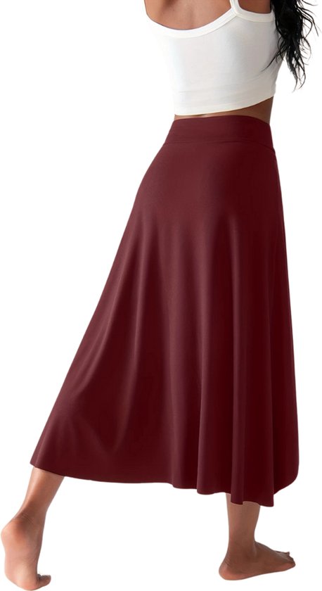Nivard Broekrok Dames - Skort - Korte Broek - Culotte - Wandelrok - Bordeauxrood - Maat L