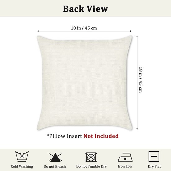 Ibenzoa® Set van 4 Decoratieve Kussenslopen met Oceaanthema voor Woonkamer en Bank 45 x 45 cm