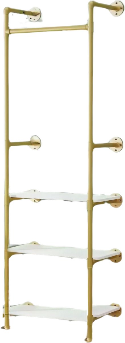 Moderne kledingrek - Met kledingroede voor hal, slaapkamer of woonkamer - Kledingstangen - Schoenenrek - Wandmontage