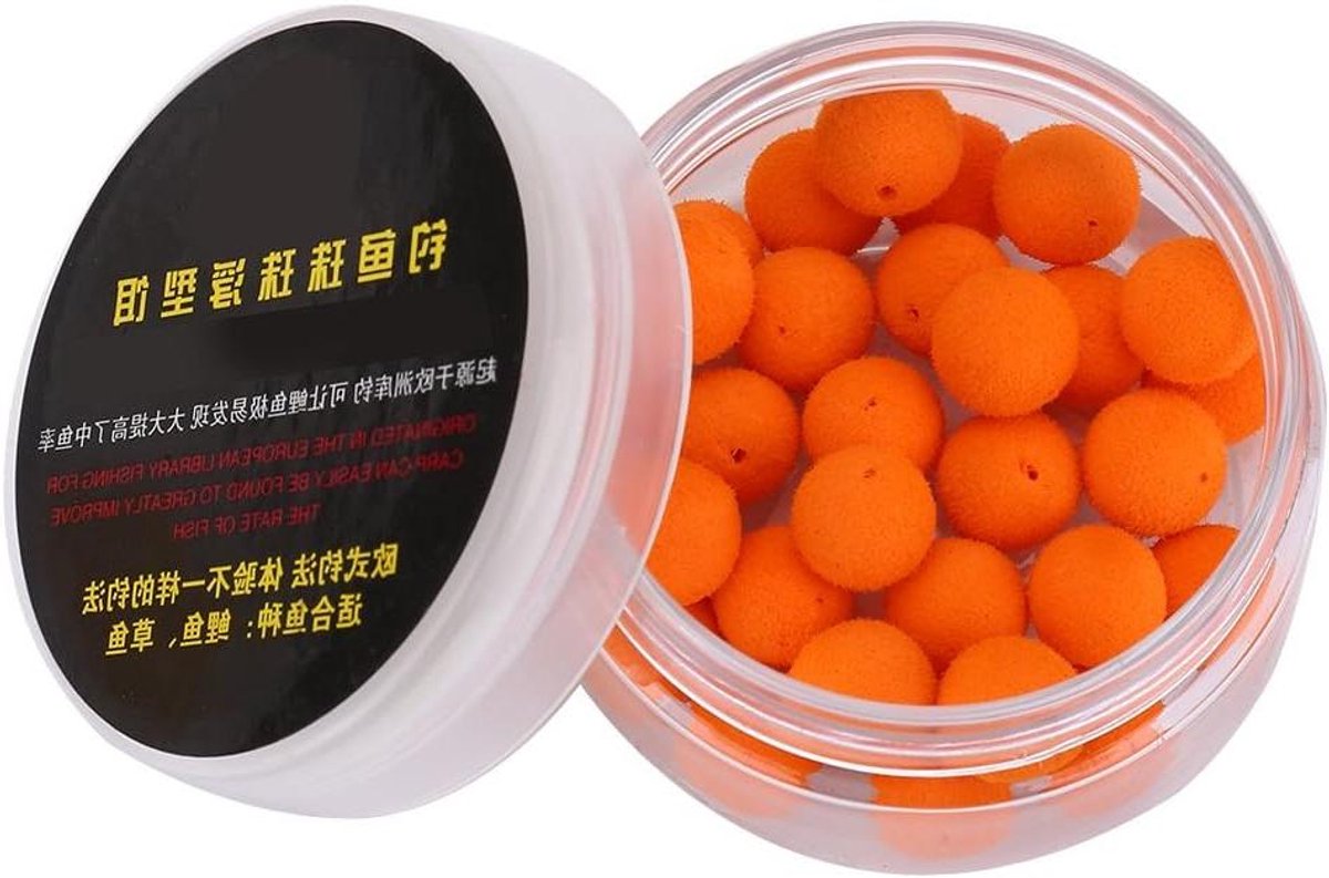 Allecto Plus - Karpervissen Aas Set 30 stuks 10/12mm Geur Pop Up Drijvende Bal Kralen Feeder - Kunstmatige Karper Baits - Oranje zoete aardappel 10 MM