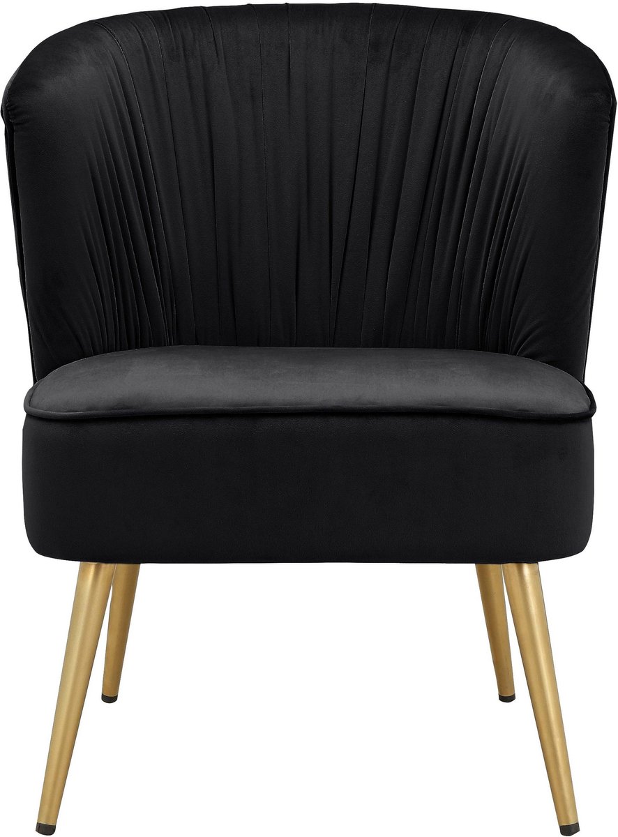 Notio Living Dahlia-Loungestoel in zwart velours