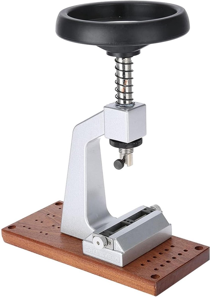 Allecto Plus - Tafelmodel Horlogekastopener voor Horlogemakerij - Metalen Basis - Horlogekastverwijderaar en Sluiter - Horloge Reparatie Gereedschap