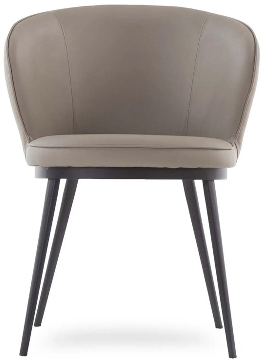 Giga Living Giga Meubel Eetkamerstoel Gain - Taupe PU Leer - Zithoogte 48cm