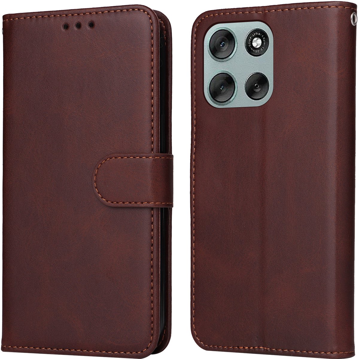 Telestore - bruin agenda book case hoesje - telefoonhoesje geschikt voor Motorola Moto G56 5G