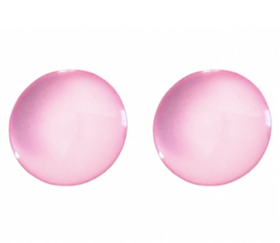 Clip oorbellen -baby roze- 2.5 cm- geen gaatje- Charme Bijoux
