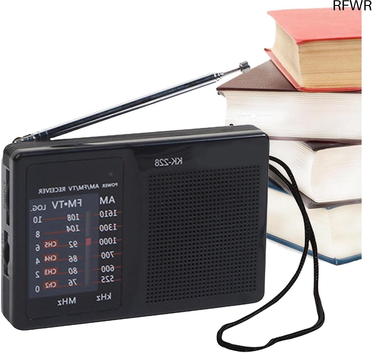 RFWR® Draagbare AM FM Radio - Compact, Waterdicht en Perfect voor Buiten