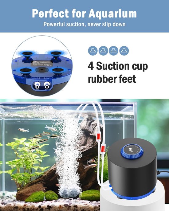 VOANZO USB-luchtpomp Mini-aquariumzuurstofpomp met luchtsteen Siliconenslang Draagbare zuurstofluchtpomp voor klein aquarium Aquarium Camping Vissen