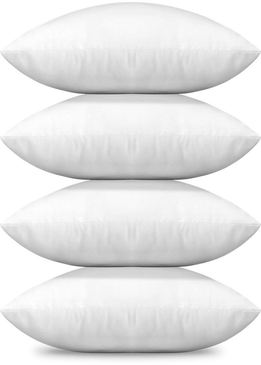Ibenzoa® Comfortabele Set van 4 Sierkussenvulling 45 x 45 cm voor Binnen en Buiten Gebruik