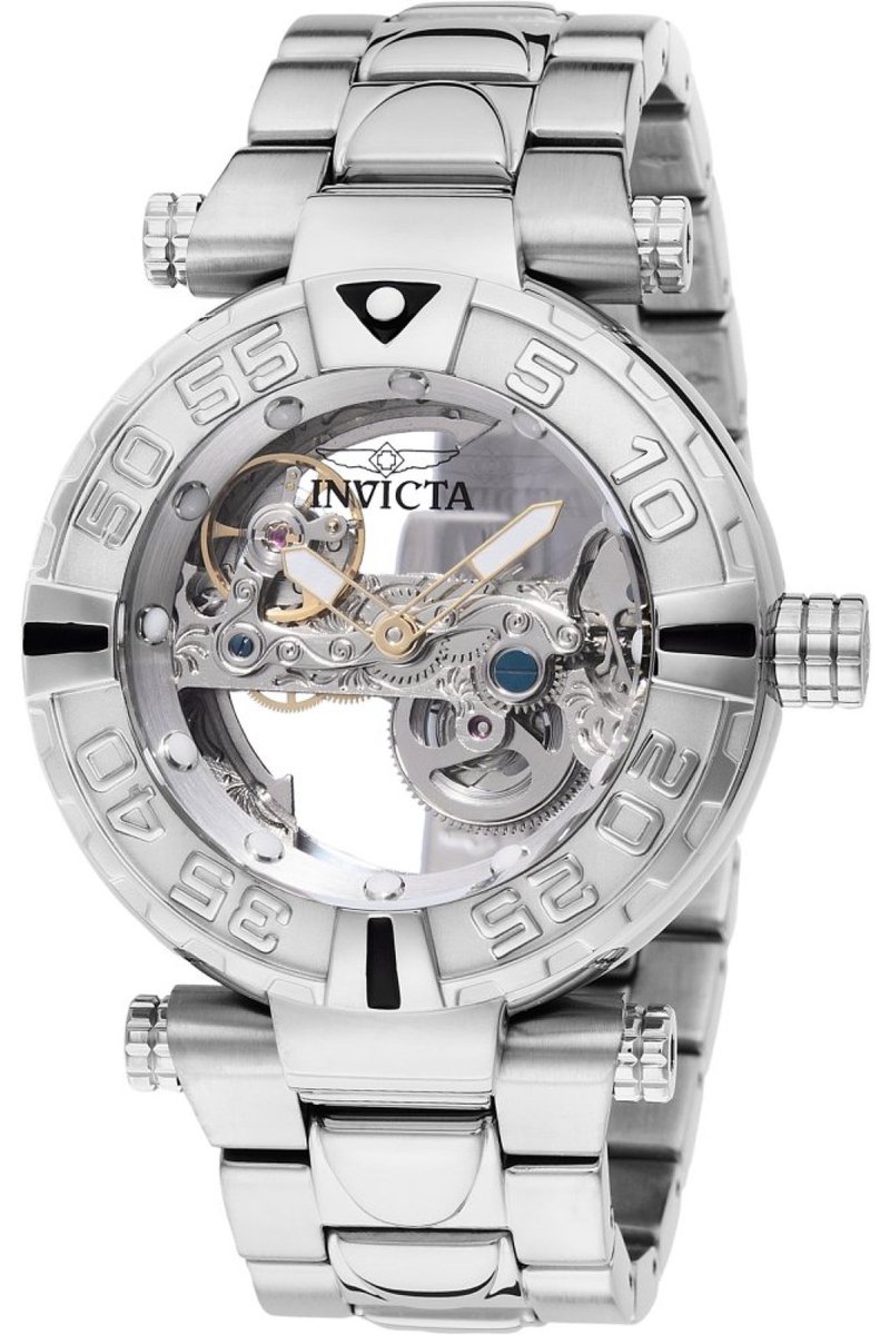Invicta Subaqua 49499 Heren Horloge - Waterdicht - Analoog - Automatisch Uurwerk - Roestvrij Staal met zilveren Wijzerplaat - 47mm