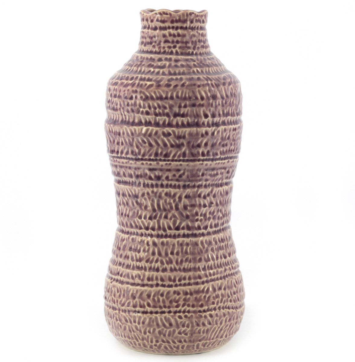 homebound by ky Aardewerk vaas curve paars | bloemenvaas | 18x18x42cm