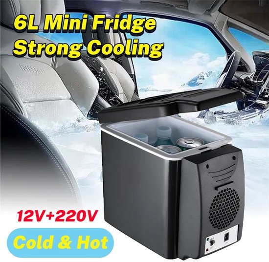 Mini Glacière Électrique Portable 6L 12V 220V - Réfrigérateur Chaud/Froid Silencieux Pour Voiture, Maison Et Pique-Nique