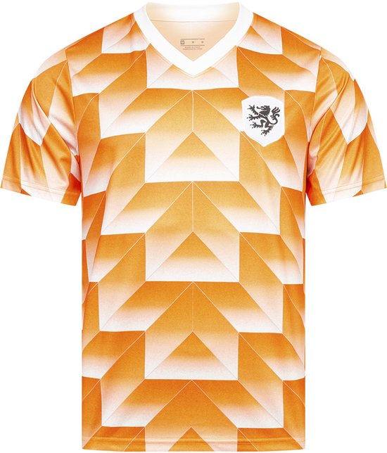 Foto: Jelex voetbalshirt voetbal t shirts nederlands elftal oranje holland ek wk 88 retro voetbal shirt trainingsshirt trainings top sportshirt heren voetbal kleding oranje shirt collectors item limited edition maat m