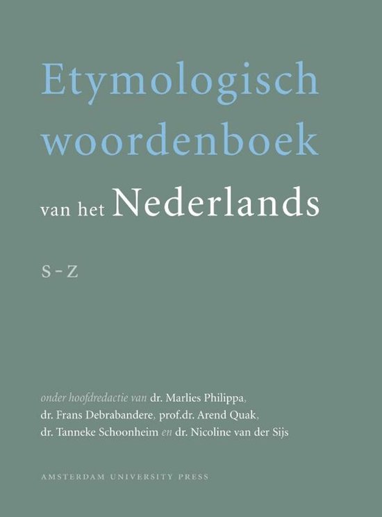 Etymologisch woordenboek van het Nederlands S-Z - cover