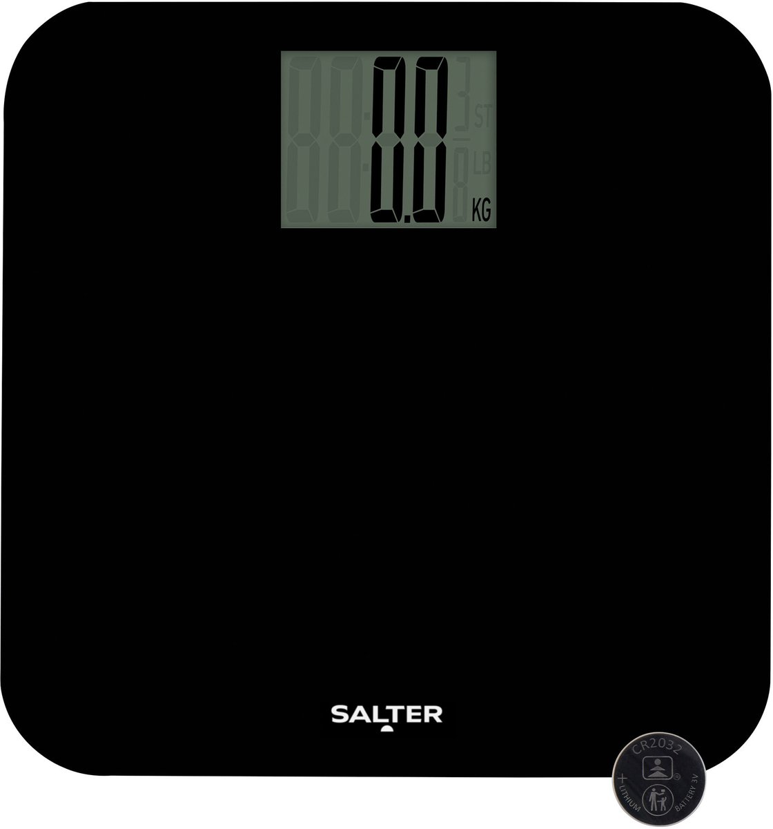 Salter Max Digitale Badkamerweegschaal - 250 Kg, Compact, Tapijt