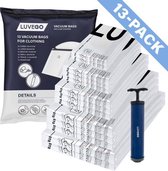 Luvego sacs sous vide vêtements 12 sacs de stockage sous vide toutes les tailles courantes sacs sous vide avec pompe à vide - avec sacs XL