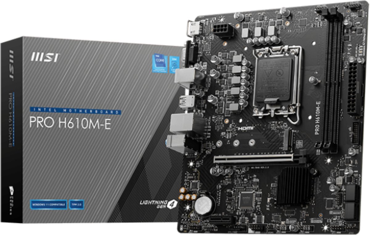 MSI PRO H610M-E moederbord
