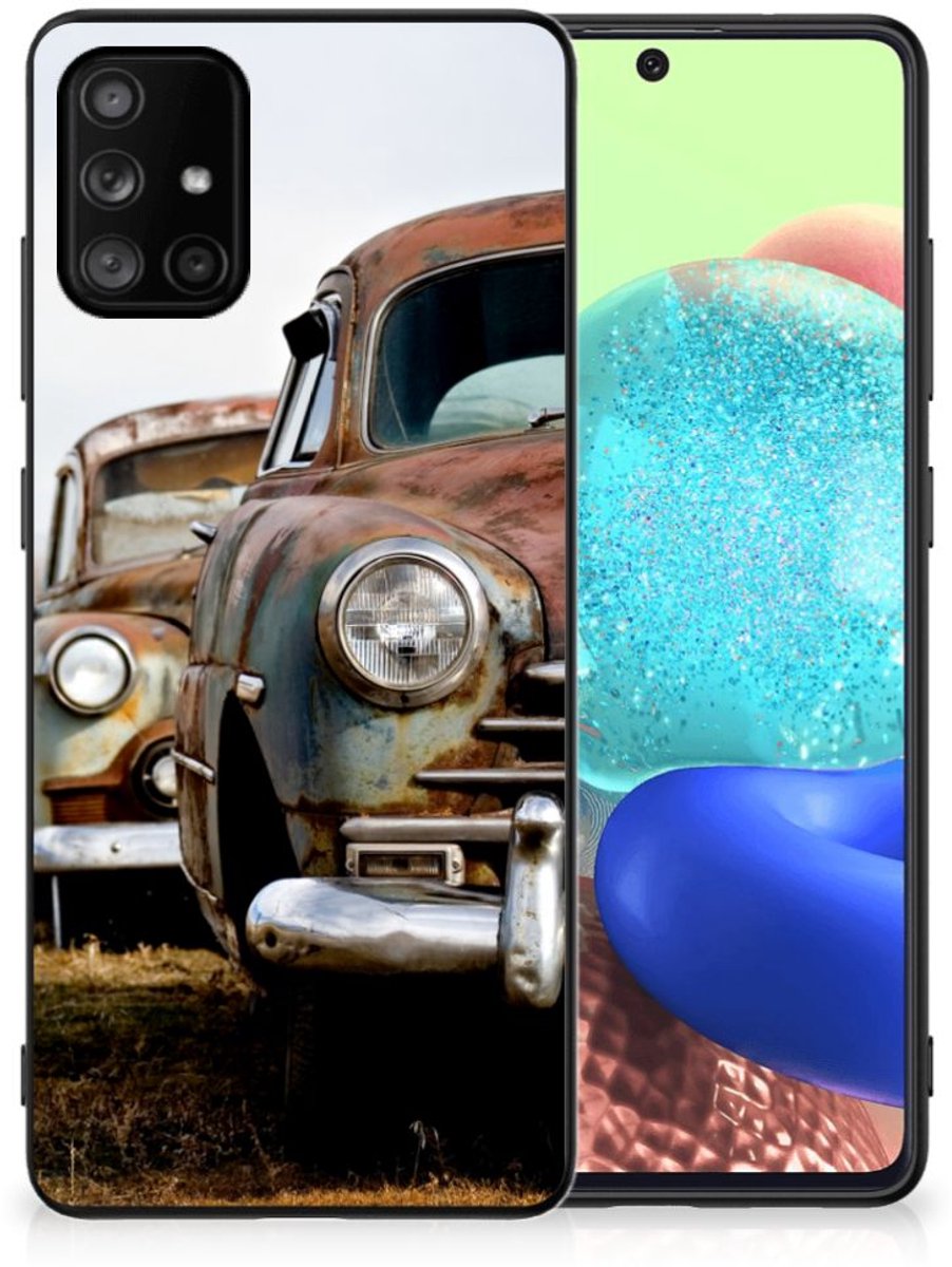 Samsung Galaxy A71 Silicone Back Case Vintage Auto