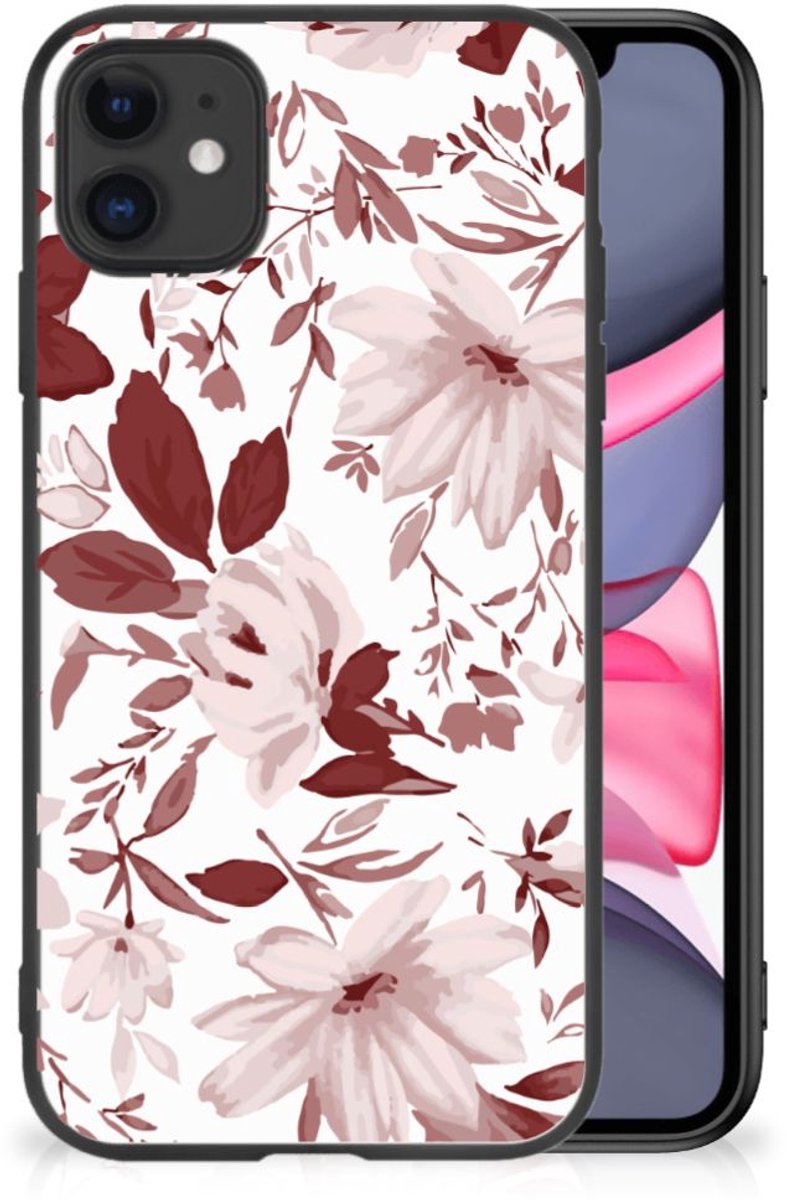 Kleurrijke Telefoonhoesje iPhone 11 Watercolor Flowers