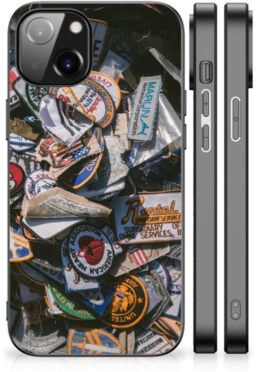 Back Cover voor Apple iPhone 13/14 Silicone Back Case Badges