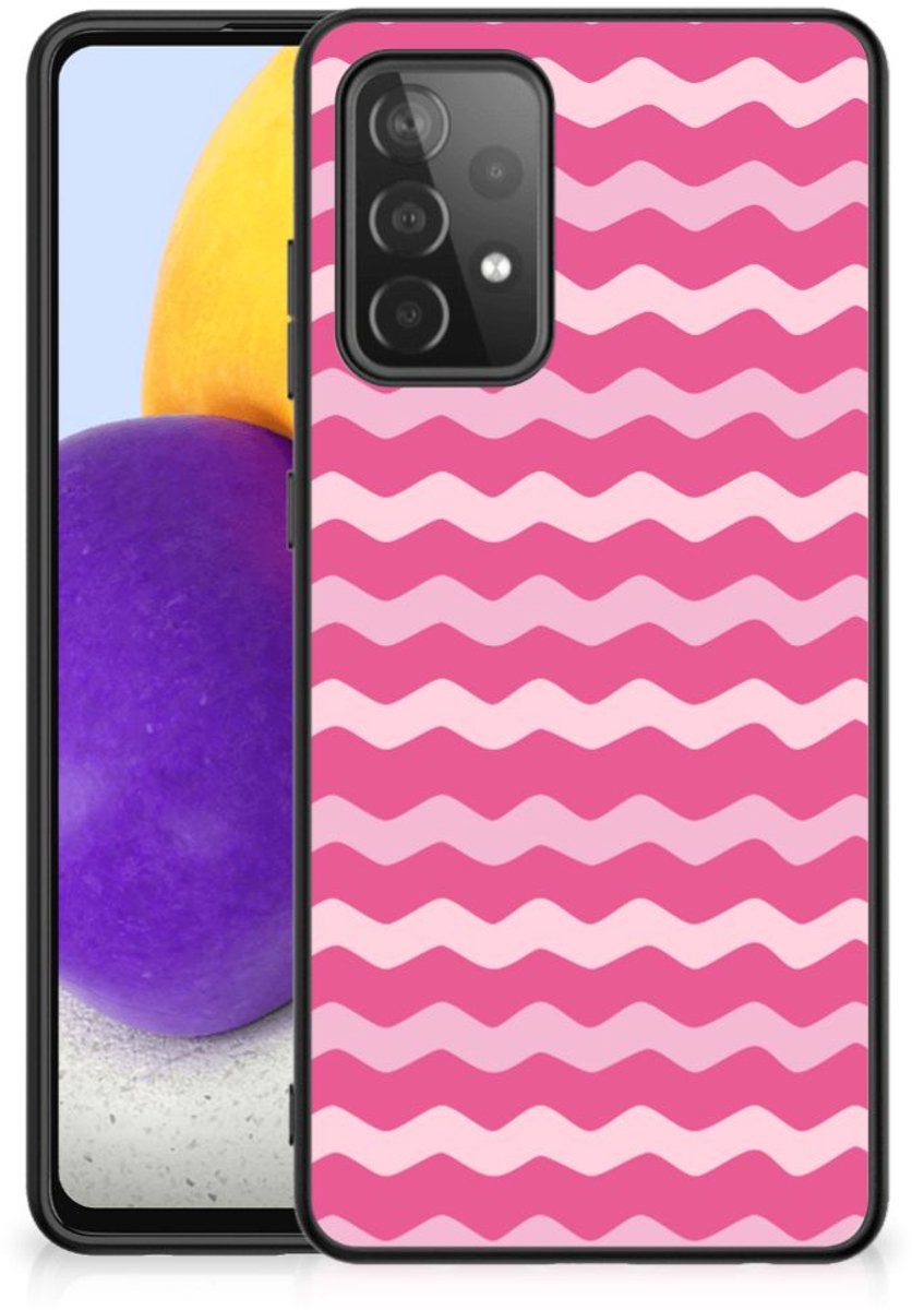 Back Cover voor Samsung Galaxy A72 (5G/4G) Back Case Waves Pink