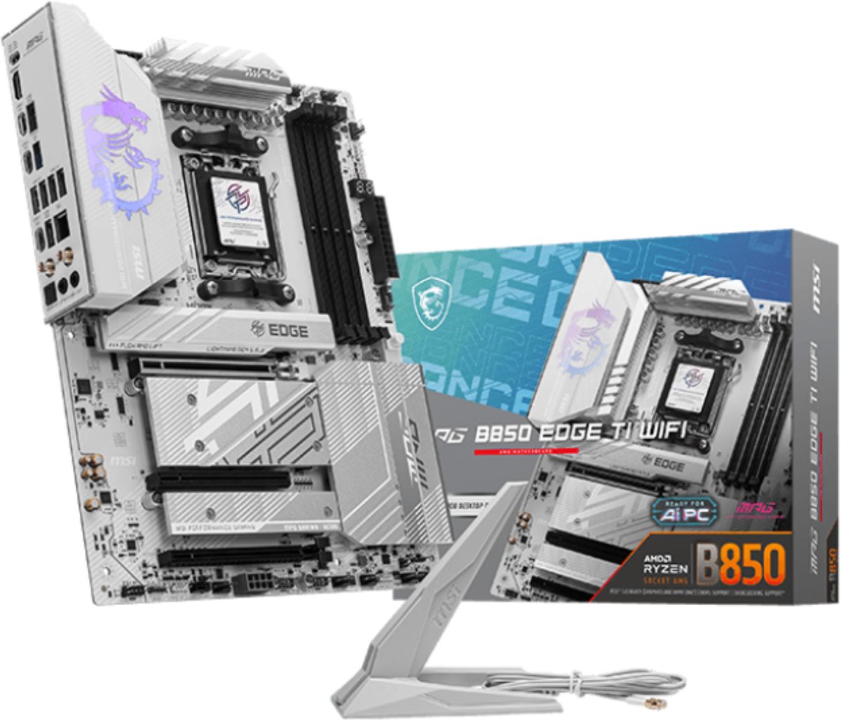 MSI MPG B850 EDGE TI WIFI moederbord AMD B850 Socket AM5 ATX