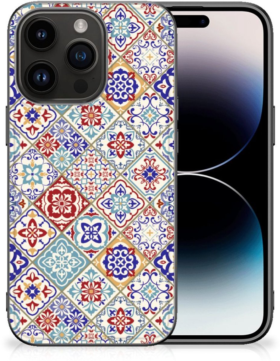 iPhone 15 Pro Marmeren Print Telefoonhoesje Tiles Color