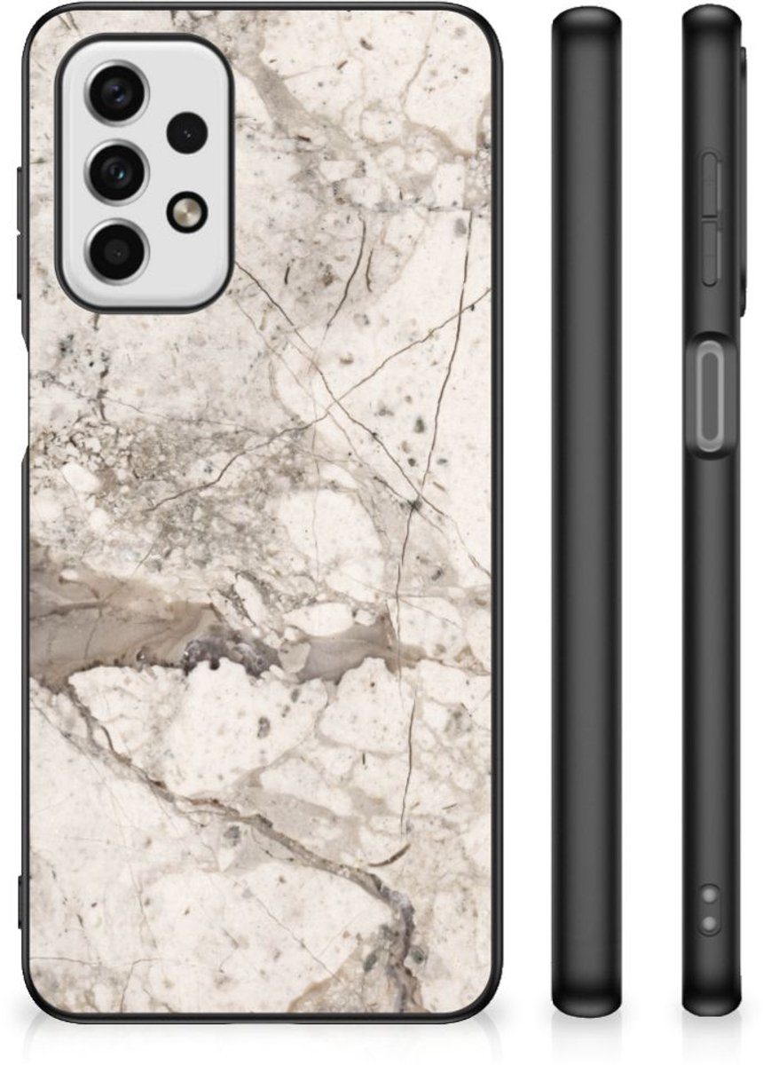 Samsung Galaxy A23 Marmeren Print Telefoonhoesje Marmer Beige