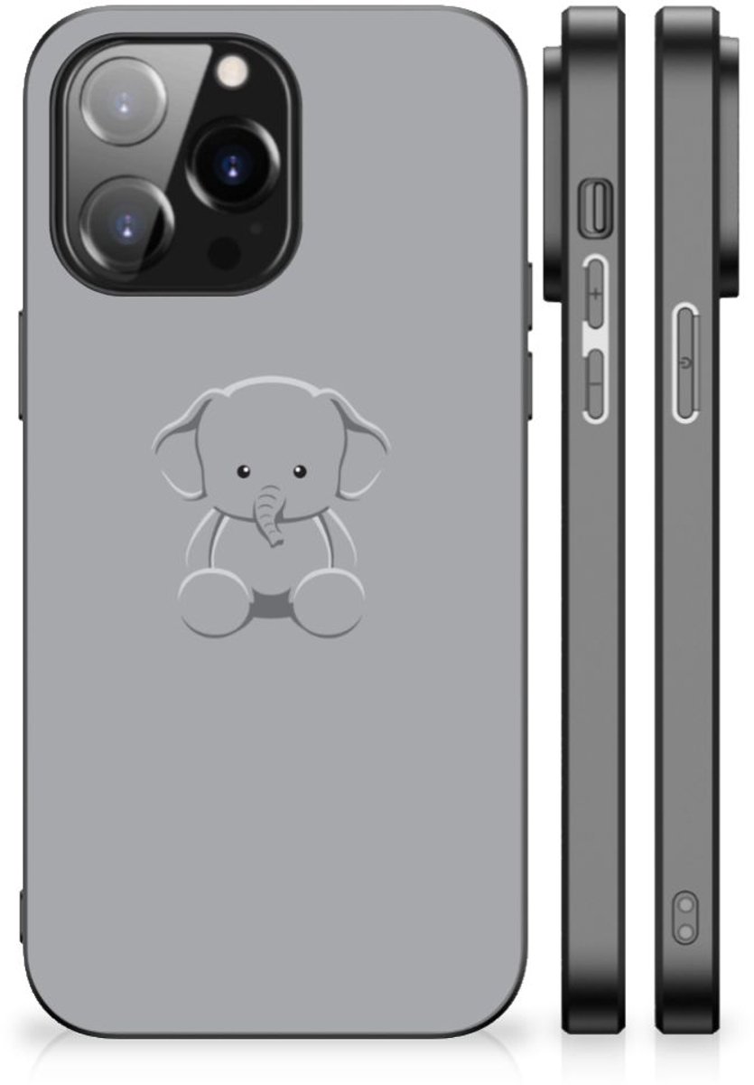 iPhone 14 Pro Max Hoesje Grijs Baby Olifant