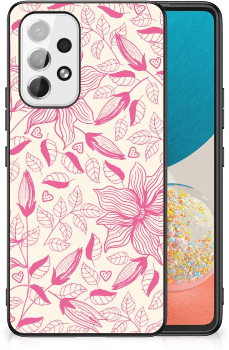 Samsung Galaxy A53 Bloemen Hoesje Pink Flowers