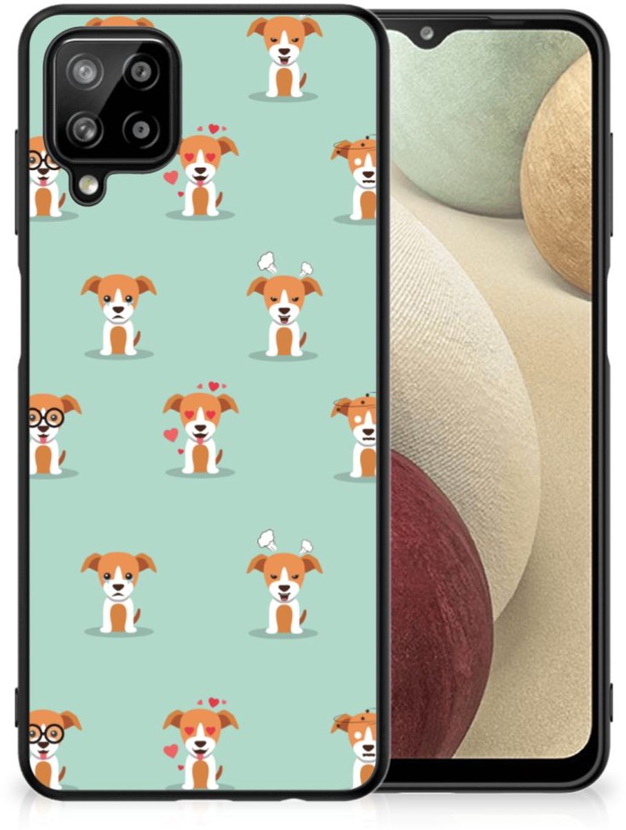 Back Cover voor Samsung Galaxy A12 Dierenprint Telefoonhoesje Pups