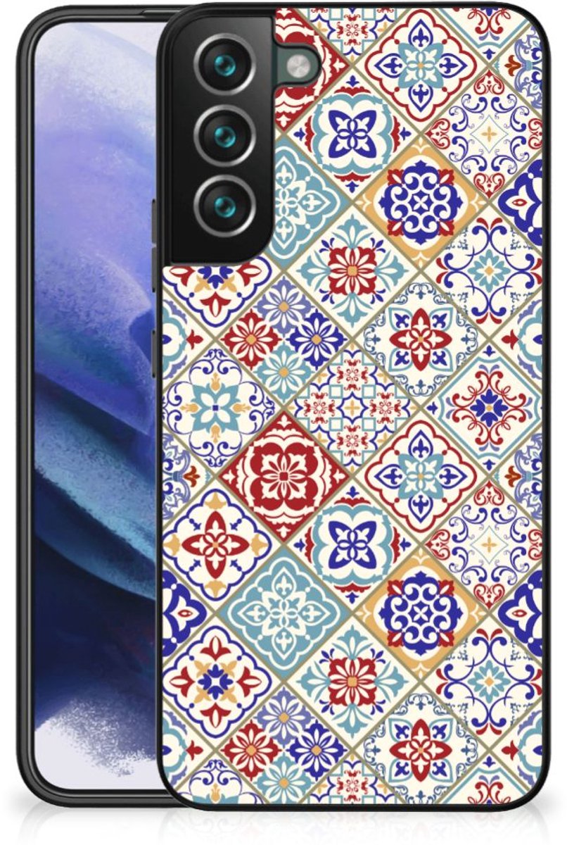 Samsung Galaxy S22 Plus Marmeren Print Telefoonhoesje Tiles Color