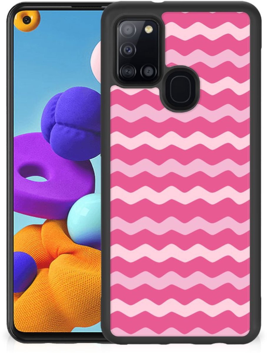 Samsung Galaxy A21s Bumper Case Waves Pink