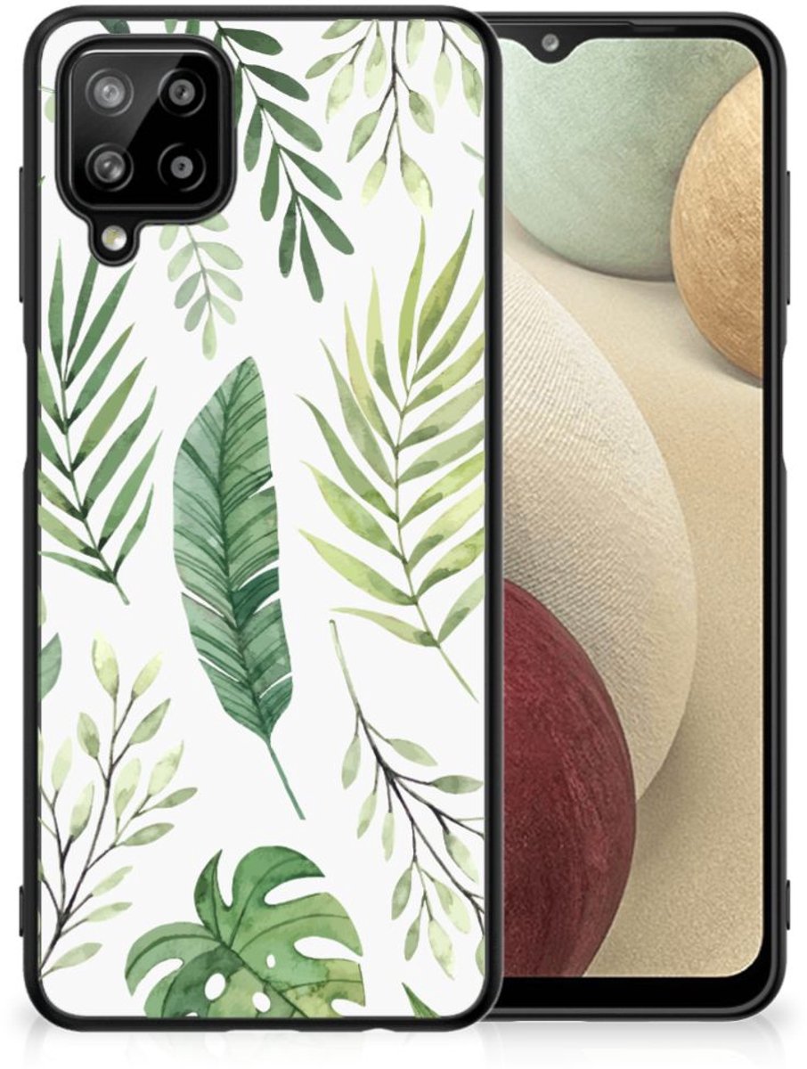 Samsung Galaxy A12 Bloemen Hoesje Leaves