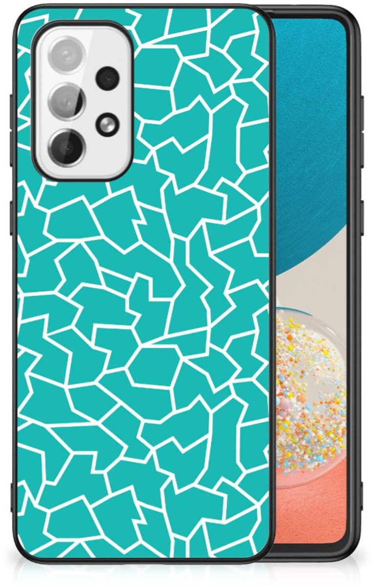Samsung Galaxy A73 Leuk Telefoonhoesje Cracks Blue