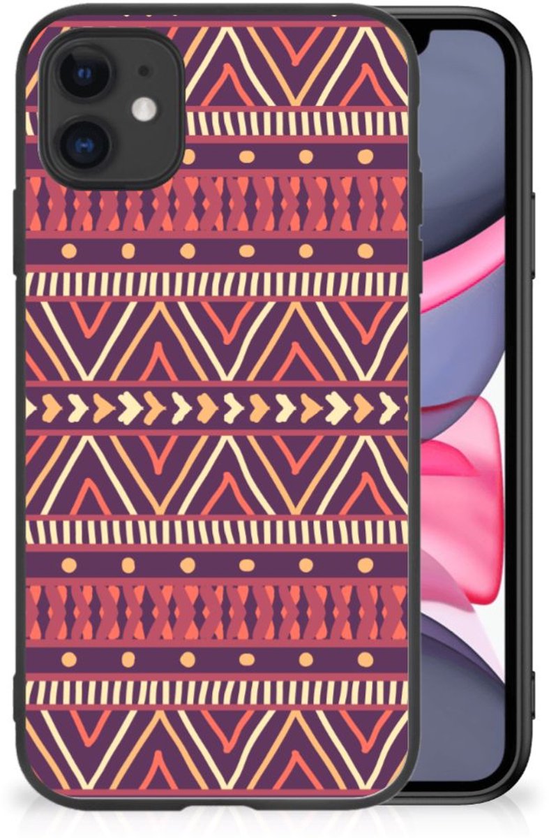 iPhone 11 Back Case Aztec Paars