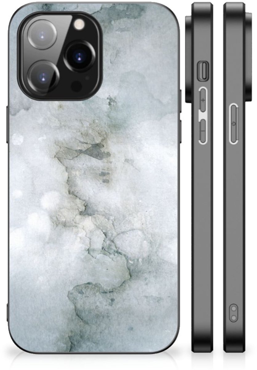 Back Cover voor Kleurrijke Telefoonhoesje iPhone 14 Pro Max Painting Grey