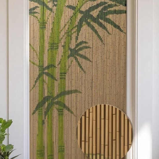Dutchers® Vliegengordijn 90x200 cm Bamboe - Deurgordijn Bamboeplant - Deurhor - Horgordijn - Bamboegordijn - Kralengordijn deur van Dutchers — afbeelding 2