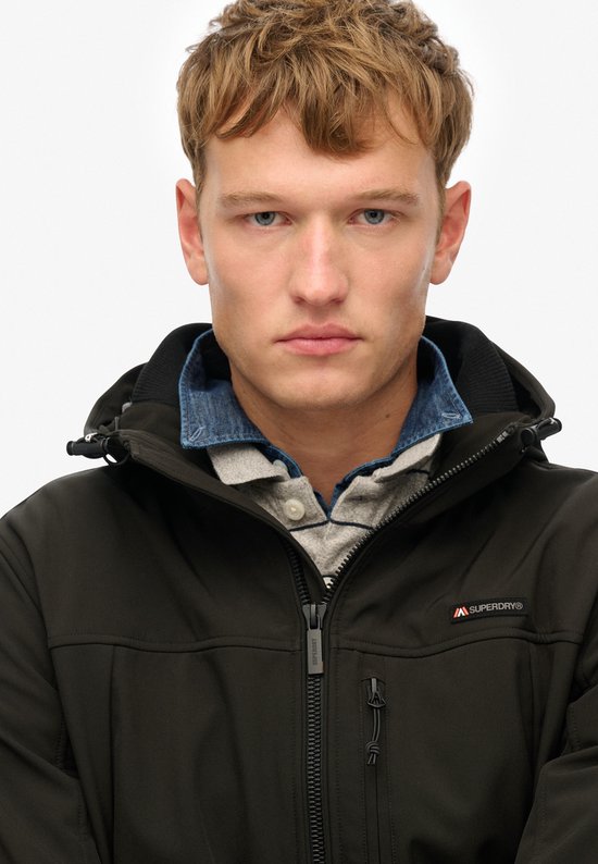 Superdry Jas Hooded Soft Shell Trekker Jkt M5012103a Black Mannen Maat - 3XL