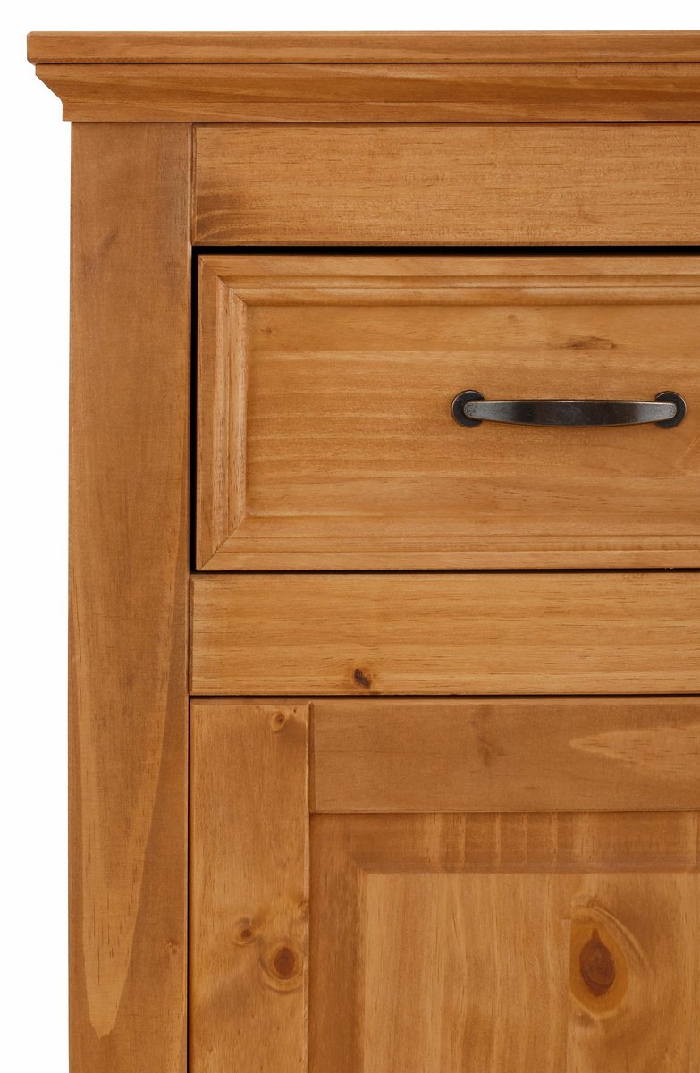 Selma|Dressoir met 1 deur en 4 laden in natuurlijk grenen