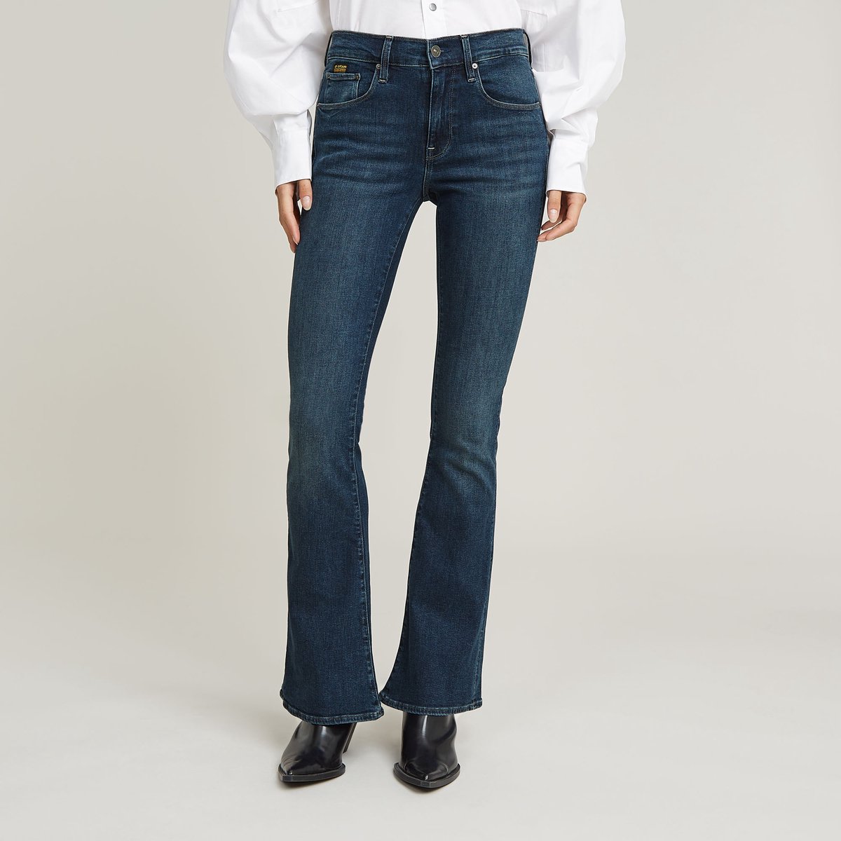 G-Star 3301 Flare Wmn Dames Jeans Blauw