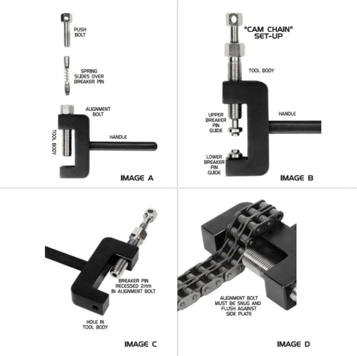 Inovra Plus - Motorfiets Kettingpons Splitter 12 Stuks Link Riveteer Reparatie Gereedschap - Set met Opslagdoos voor ATV - Hoge Kwaliteit