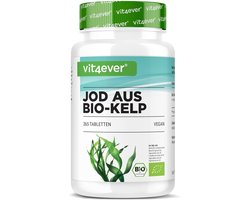 Biologische kelp (natuurlijk jodium) - 365 tabletten met elk 200µg jodium uit biologische bruine algen - Zonder ongewenste toevoegingen - Hoog gedoseerd - Veganistisch - Vit4ever