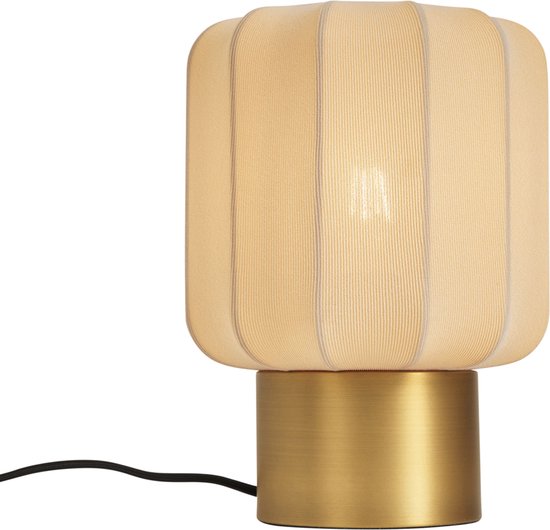 QAZQA pluni - Japandi Tafellamp - 1 lichts - H 27 cm - Beige - Woonkamer | Slaapkamer | Keuken